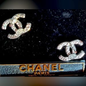 Authentic Chanel stud fashion earrings